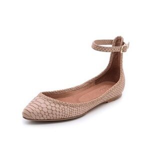 Joie Temple Ankle Strap Snake Print Nude 39